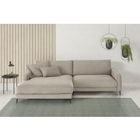 INOSIGN Ecksofa "Downtown, B/T/H: 272/190/84 cm L-Form", weicher Sitzkomfort auch in Cord und Bouclé, incl. Zierkissen von Inosign