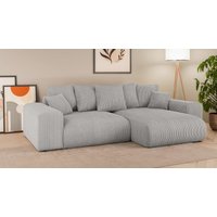 Home affaire Ecksofa "LAKESIDE mit Bettfunktion und Bettkasten, B/T/H 257/166/84 cm", L-Form, Recamiere beidseitig montierbar, mit Wellenunterfederung von home affaire