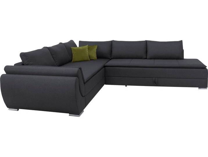 INOSIGN Ecksofa Göteborg, mit Boxspring-Bettfunktion und Bettkasten, Dauerschlaffunktion, Topper, grau von Inosign