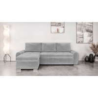 INOSIGN Ecksofa "HAVERHILL Schlafsofa mit Bettkasten, Maße B/H/T: 237/89/166 cm", L-Form mit Recamiere links oder rechts bestellbar, Wellenunterfederung von Inosign