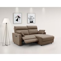 INOSIGN Ecksofa "JENNA, L-Form, 209cm, manuelle u. elektrische Funktion, mit USB A/C,", Liegefunktion 105-150, Federkern, Struktur fein von Inosign