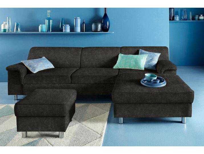 INOSIGN Ecksofa Jamie, modern und elegant, Fußhöhe 9cm, L-Form, schwarz, mit Bettfunktion, schwarz von Inosign