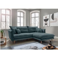 INOSIGN Ecksofa "Lazio modern und bequem, schmale Armlehnen, tolle Detailverarbeitung", zwei verschiedene Fußfarben wählbar von Inosign