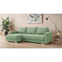 INOSIGN Ecksofa "MAGHERA universell Schlafsofa mit Bettkasten, Maße B/T/H: 255/142/84cm", L-Form mit Recamiere rechts oder links montierbar, hoher Sitzkomfort von Inosign