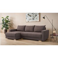 INOSIGN Ecksofa "MAGHERA universell Schlafsofa mit Bettkasten, Maße B/T/H: 255/142/84cm", L-Form mit Recamiere rechts oder links montierbar, hoher Sitzkomfort von Inosign