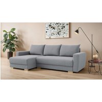 INOSIGN Ecksofa "MAGHERA universell Schlafsofa mit Bettkasten, Maße B/T/H: 255/142/84cm", L-Form mit Recamiere rechts oder links montierbar, hoher Sitzkomfort von Inosign