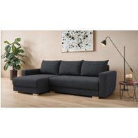 INOSIGN Ecksofa "MAGHERA universell Schlafsofa mit Bettkasten, Maße B/T/H: 255/142/84cm", L-Form mit Recamiere rechts oder links montierbar, hoher Sitzkomfort von Inosign