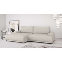 INOSIGN Ecksofa "Marsby, mit Bettfunktion und Bettkasten, Maße: B/H/T 242/65/145 cm", L-Form mit Wellenunterfederung, Recamiere links oder rechts bestellbar von Inosign