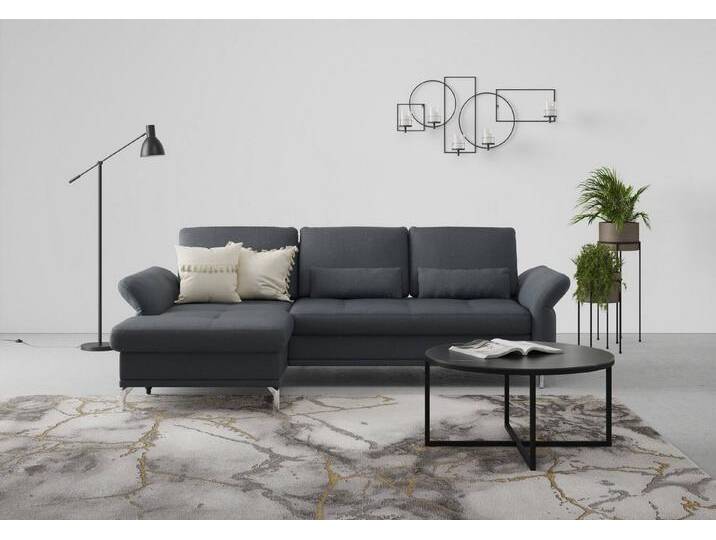 Home affaire Ecksofa Palm Beach L-Form, Federkern, mit Sitztiefenverstellung, grau von Home-affaire