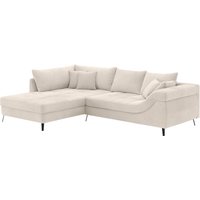 Mr. Couch Ecksofa "Portofino L-Form", 4 Bezugsqualitäten, 13,5 cm hohe Metall-Profilfüße in matt-schwarz von Mr. Couch