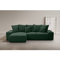 WERK2 Ecksofa "Riwa, modernes Sofa zum Kuscheln und Entspannen, Breite 300cm, L-Form", Trendiges Ecksofa mit vielen Kissen, Schlaffunktion & Bettkasten von Werk2