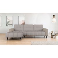INOSIGN Ecksofa "SERINE mit Recamiere rechts/links bestellbar, Maße B/H/T 253/91/161 cm", L-Form mit Wellenunterfederung, 3 Rückenkissen, ohne Bettfunktion von Inosign