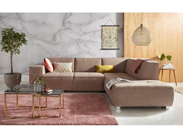 INOSIGN Ecksofa Sapporo L-Form, Federkern, braun, mit elektrischer Vorziehfunktion von Inosign