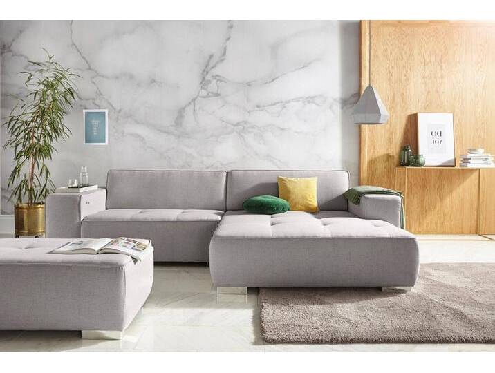 INOSIGN Ecksofa Sapporo L-Form, Federkern, grau, mit Bettfunktion von Inosign