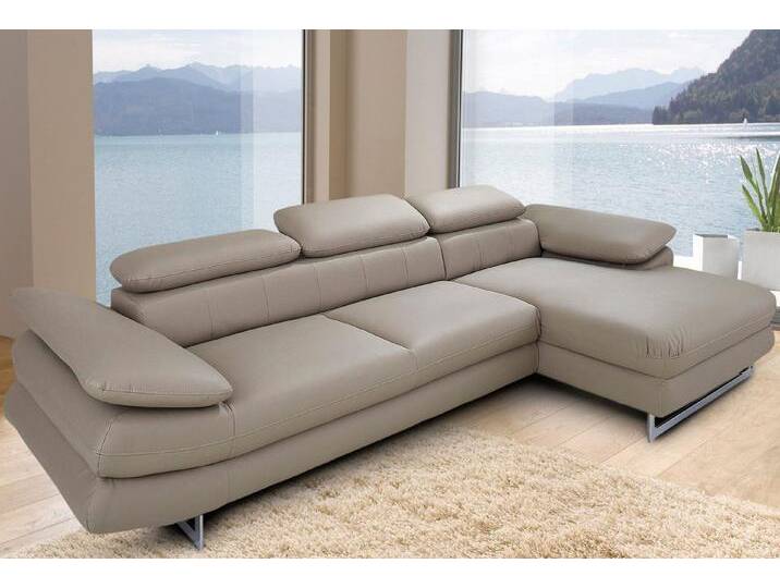 INOSIGN Ecksofa Solution L-Form, mit Arm- & Kopfteilverstellung, beige, mit Bettfunktion, Recamiere rechts von Inosign