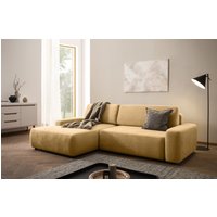 INOSIGN Ecksofa "TORGE (264cm), Schlafsofa in Cord, Samtvelours o Struktur fein, L-Form", Schlaffunktion, Bettkasten, Liegefläche: 125/210 cm von Inosign