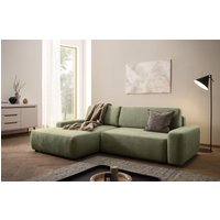 INOSIGN Ecksofa "TORGE (264cm), Schlafsofa in Cord, Samtvelours o Struktur fein, L-Form", Schlaffunktion, Bettkasten, Liegefläche: 125/210 cm von Inosign