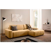 INOSIGN Ecksofa "TORGE (264cm), Schlafsofa in Cord, Samtvelours o Struktur fein, L-Form", Schlaffunktion, Bettkasten, Liegefläche: 125/210 cm von Inosign