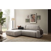 INOSIGN Ecksofa "TORGE (264cm), Schlafsofa in Cord, Samtvelours o Struktur fein, L-Form", Schlaffunktion, Bettkasten, Liegefläche: 125/210 cm von Inosign