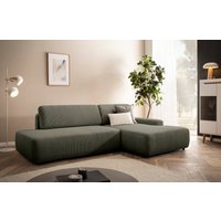 INOSIGN Ecksofa "TORGE, Schlafsofa Cord, Samtvelours u. Strukur fein, Couch in L-Form", Schlaffunktion und Bettkasten, Liegefläche: 210x125 cm, neues Design von Inosign
