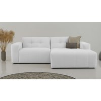 OTTO home Ecksofa "Tapley" Breite 221 cm,Boucle, Struktur fein, mit Knopfsteppung, bodentief von Otto Home