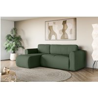 INOSIGN Ecksofa "Zacharia wahlweise Schlafsofa mit Bettkasten, B/T/H 250/166/86 cm", L-Form mit Wellenunterfederung, Recamiere beidseitig montierbar von Inosign