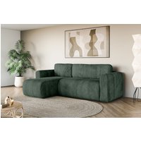 INOSIGN Ecksofa "Zacharia wahlweise Schlafsofa mit Bettkasten, B/T/H 250/166/86 cm", L-Form mit Wellenunterfederung, Recamiere beidseitig montierbar von Inosign