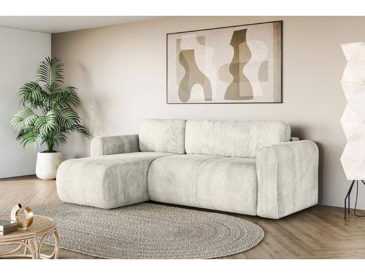 INOSIGN Ecksofa Zacharia wahlweise Schlafsofa mit Bettkasten, B/T/H 250/166/86 cm, L-Form mit Wellenunterfederung, Recamiere beidseitig montierbar, beige weiß INOSIGN Ecksofa Zacharia wahlweise Schlafsofa mit Bettkasten, B/T/H 250/166/86 cm, L-Form mit Wellenunterfederung, Recamiere beidseitig montierbar, beige weiß von Inosign