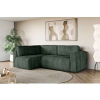 INOSIGN Ecksofa "Zacharia wahlweise Schlafsofa mit Bettkasten, B/T/H 250/166/86 cm", L-Form mit Wellenunterfederung, Ottomane rechts oder links bestellbar von Inosign