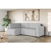 INOSIGN Ecksofa "Zacharia wahlweise Schlafsofa mit Bettkasten, B/T/H 250/166/86 cm", L-Form mit Wellenunterfederung, Ottomane rechts oder links bestellbar von Inosign