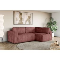 INOSIGN Ecksofa "Zacharia wahlweise Schlafsofa mit Bettkasten, B/T/H 250/166/86 cm", L-Form mit Wellenunterfederung, Ottomane rechts oder links bestellbar von Inosign