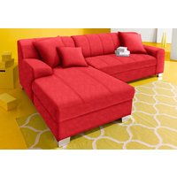 INOSIGN Ecksofa "Turah incl. Zierkissen, moderne Steppung, auch in Leder", wahlweise mit Bettfunktion, Schlafsofa, B/T/H: 239/152/75 cm, L-Form von Inosign