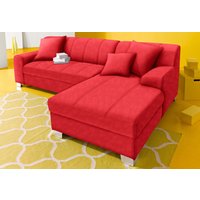 INOSIGN Ecksofa "Turah incl. Zierkissen, moderne Steppung, auch in Leder", wahlweise mit Bettfunktion, Schlafsofa, B/T/H: 239/152/75 cm, L-Form von Inosign