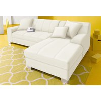 INOSIGN Ecksofa "Turah incl. Zierkissen, moderne Steppung, auch in Leder", wahlweise mit Bettfunktion, Schlafsofa, B/T/H: 239/152/75 cm, L-Form von Inosign