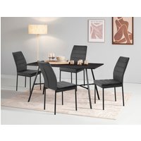 INOSIGN Essgruppe "CANNINGTONEG", (Esszimmer, Essgruppe, Sitzgruppe TOPSELLER), Metall Gestell, Tischplatte MDF mit Melaminbeschichtung von Inosign