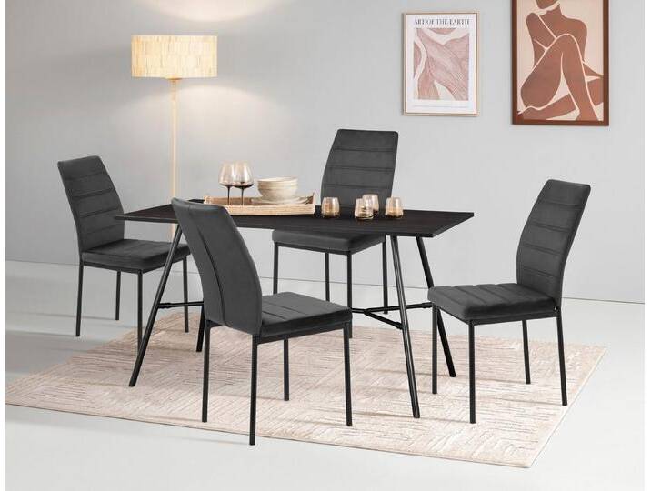 INOSIGN Essgruppe Canningtone, TOPSELLER!, OTTOs Choice, (Esszimmer, Essgruppe, Sitzgruppe TOPSELLER), Metall Gestell, Tischplatte MDF mit Melaminbeschichtung, OTTOs Choice von Inosign