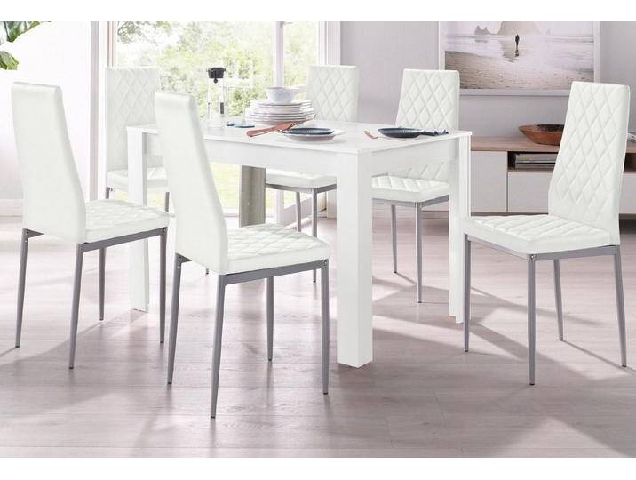 INOSIGN Essgruppe TOPSELLER! Tisch, Stuhl, OTTOs Choice, (Set, 5-tlg., 5tlg. Set. Tisch 120 cm plus 4 Stühle), Tisch 120 cm, 4 Stühle in Lederoptik von Inosign