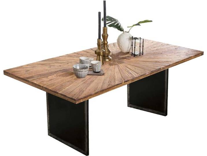 INOSIGN Esstisch (1-St), mit extravagantem Sonnendesign, beige schwarz, 180x100 cm von Inosign