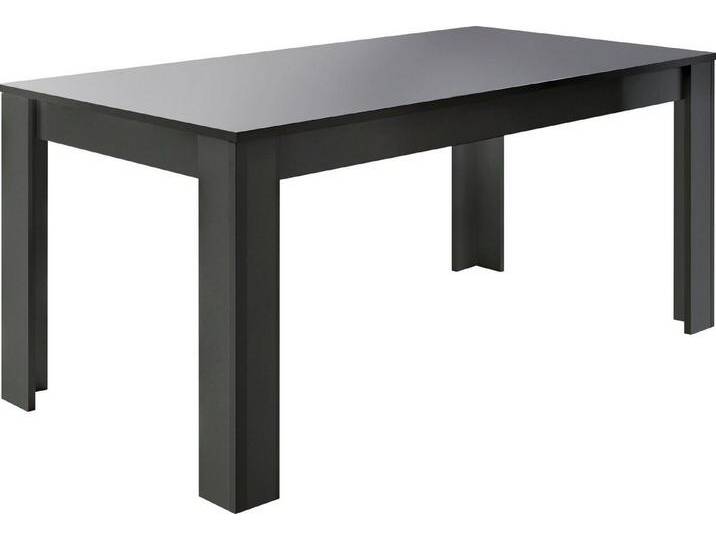 INOSIGN Esstisch Dama 137x90x79 cm (BxTxH), Esszimmertisch Anthrazit Hochglanz Lack, moderner rechteckiger Küchentisch, ausziehbar von Inosign