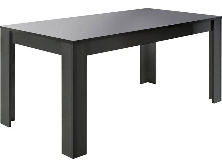 INOSIGN Esstisch Dama 137x90x79 cm (BxTxH), Esszimmertisch Anthrazit Hochglanz Lack, moderner rechteckiger Küchentisch, ausziehbar von Inosign