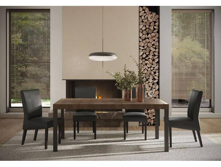 INOSIGN Esstisch Everest 189 x 88 cm, Küchentisch, Esszimmertisch, moderner rechteckiger Esstisch mit Metallbeinen, braun von Inosign