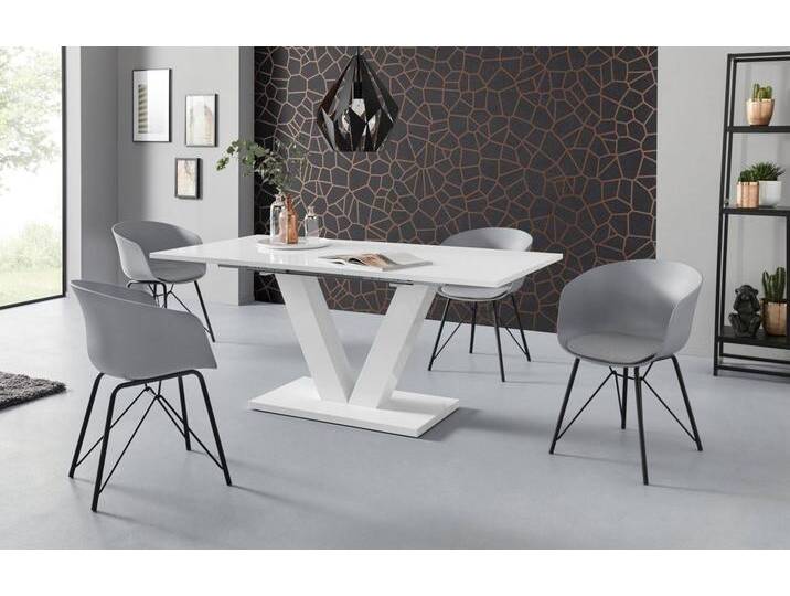 INOSIGN Esstisch ausziehbar Andy, TOPSELLER! (Tisch, Esstisch, OTTOs Choice), mit Auszugsfunktion, 2 Breiten (140-180 cm oder 180-220 cm), weiß von Inosign