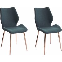INOSIGN Esszimmerstuhl, (Set), 2 St., Webstoff, Bezug in Webstoff, Metallgestell kupferfarben von Inosign