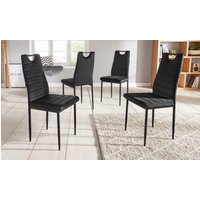 INOSIGN Esszimmerstuhl (Set) 4 Stk.(2 oder 4 Stück) mit Samtbezug, Rückenlehne mit Griff zum Zurückziehen von Inosign