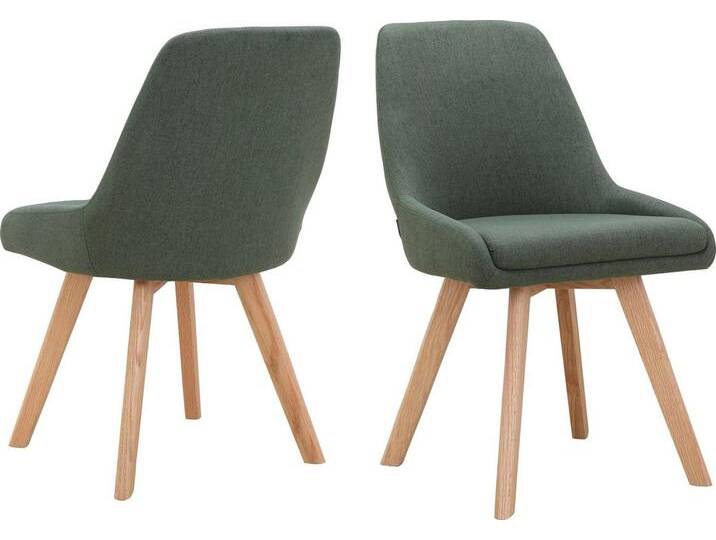INOSIGN Esszimmerstuhl Dilla, TOPSELLER! (Set, 1 St), im 1er und 2er Set, Webstoff Bezug, Sitzhöhe 48 cm, Küchenstuhl, grün, 1 St., dunkelgrün von Inosign