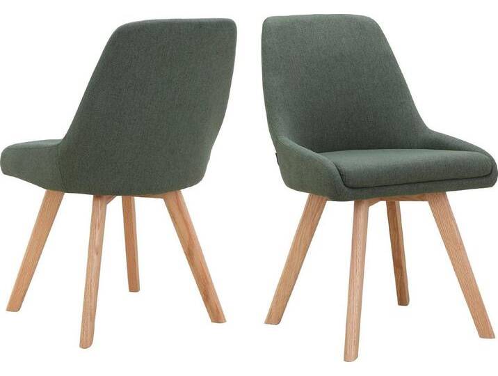 INOSIGN Esszimmerstuhl Dilla, TOPSELLER! (Set, 2 St), im 1er und 2er Set, Webstoff Bezug, Sitzhöhe 48 cm, Küchenstuhl, grün, 2 St., dunkelgrün von Inosign