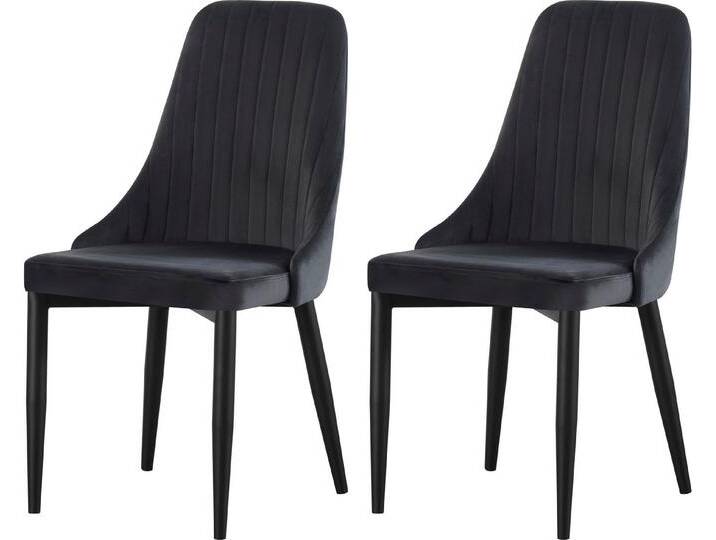 INOSIGN Esszimmerstuhl GARNBY, 2er Set, mit Metallgestell in matt schwarz (Set, 2 St), in verschiedenen Farben, Belsatbarkeit pro Stuhl 120 kg, mit Armlehne von Inosign