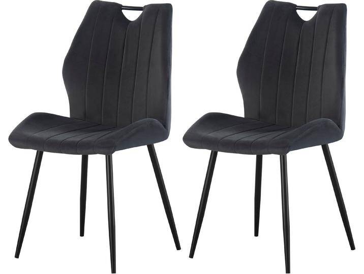 INOSIGN Esszimmerstuhl KILLAM, 2er Set, mit Metallgestell in matt schwarz (Set, 2 St), in verschiedenen Farben, Belsatbarkeit pro Stuhl 120 kg, 360° drehbar von Inosign