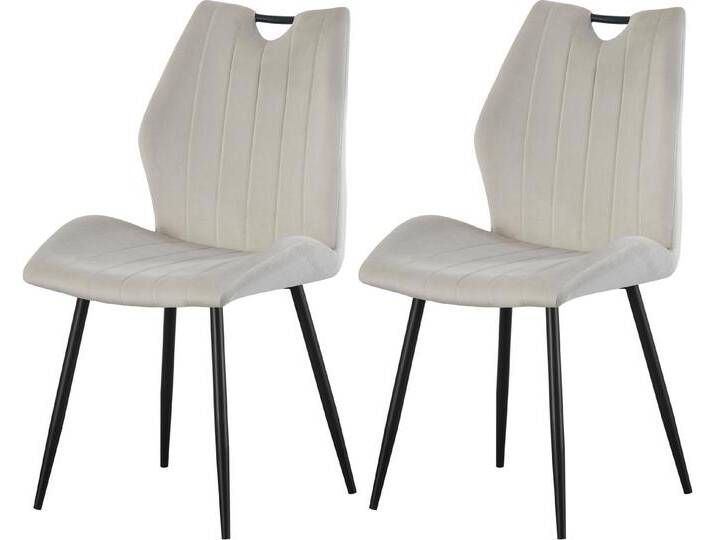 INOSIGN Esszimmerstuhl KILLAM, 2er Set, mit Metallgestell in matt schwarz (Set, 2 St), in verschiedenen Farben, Belsatbarkeit pro Stuhl 120 kg, mit Griffloch von Inosign