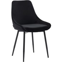 INOSIGN Esszimmerstuhl "Niam, Polsterstuhl" () 2er Set, schwarze Metallbeine, pflegeleichter Samtvelours Bezug von Inosign